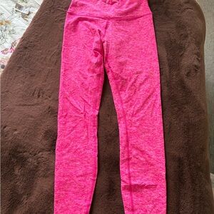 Alo AloSoft hot pink heathered leggings